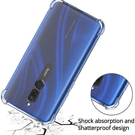 Gpack Xiaomi Redmi 8 Kılıf AntiShock Ultra Koruma Sert Kapak