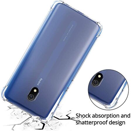 Gpack Xiaomi Redmi 8a Kılıf AntiShock Ultra Koruma KapakNano Glass