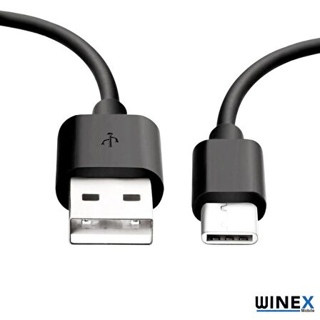 Winex DG970 USBA to Type-c Data ve Şarj Kablosu Siyah