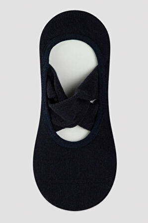 Penti Lacivert Knit Babet Çorap