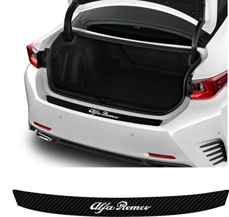 Alfa Romeo 147 İçin Uyumlu Aksesuar Oto Arka Tampon Bagaj Koruyucu Sticker 92*7 Cm