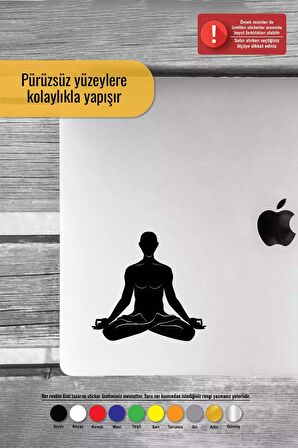 Yoga Yapan Adam Sticker Oto Motor Laptop Duvar Folyo Sticker 10x10 cm