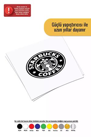 Starbucks Coffee - Araç, Oto, Laptop, Duvar Uyumlu Sticker 90*90 Cm