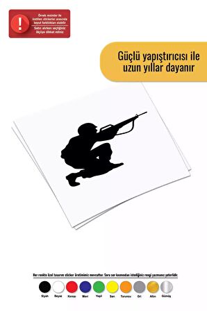 Nişan Almış Asker Sticker Oto Motor Laptop Duvar Folyo Sticker 25x20 cm