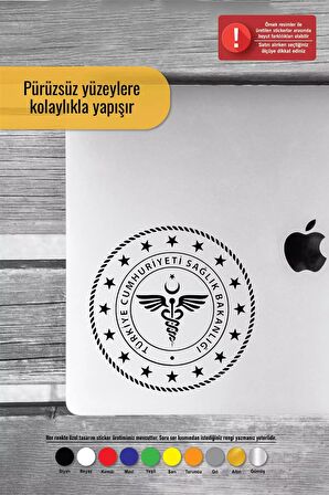 Sağlık Bakanlığı Sticker Oto Motor Laptop Duvar Folyo Sticker 70x70 cm