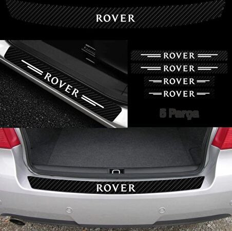 Rover İçin Uyumlu Aksesuar Oto Bağaj Ve Kapı Eşiği Sticker Set Karbon