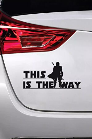 Star Wars This is the Way Sticker Oto Motor Laptop Duvar Folyo Sticker 10x5 cm