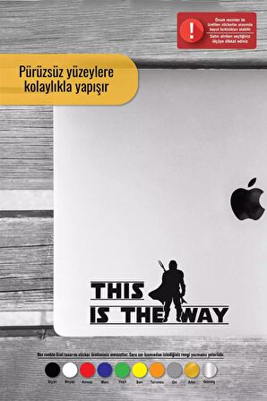 Star Wars This is the Way Sticker Oto Motor Laptop Duvar Folyo Sticker 10x5 cm