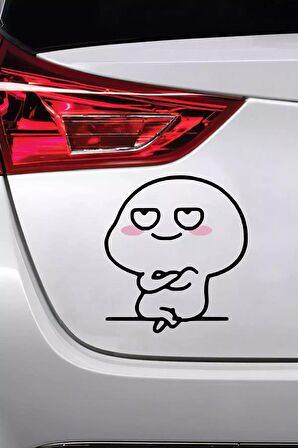 Whatsapp Emoji -1 Sticker Oto Motor Laptop Duvar Folyo Sticker 80x88 cm