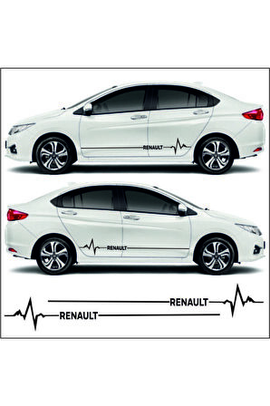 Renault Fluence İçin Uyumlu Aksesuar Yan Şerit Oto Ritim Sticker