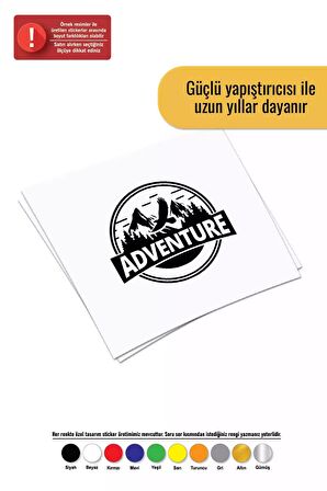 Adventure Sticker Oto Motor Laptop Duvar Folyo Sticker 15x13 cm