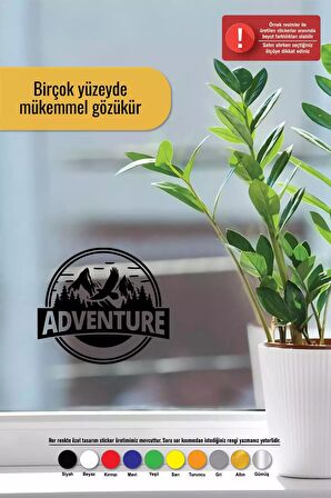 Adventure Sticker Oto Motor Laptop Duvar Folyo Sticker 15x13 cm