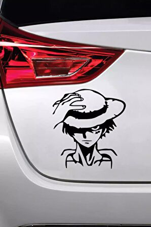 One Piece Monkey Sticker Oto Motor Laptop Duvar Folyo Sticker 60x66 cm