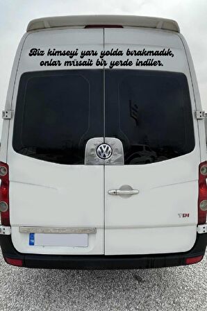 Oto Cam Yazı Sözleri Ticari-Servis-Dolmuş-Panelvan Uzun Sticker Model 1