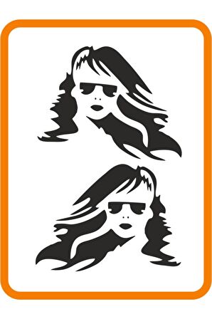 Madonna 2 Adet Sağ-Sol Takım Ticari Araç Oto Sticker 40*30 Cm Siyah