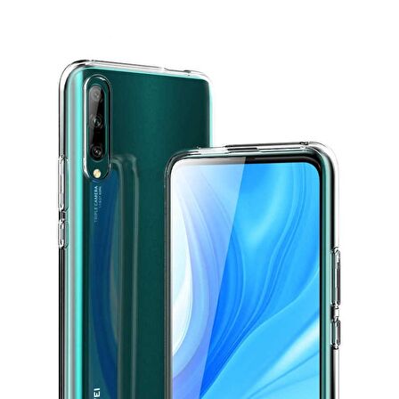 Gpack Huawei P Smart Pro 2019 Kılıf Süper Silikon KorumaNano Glass