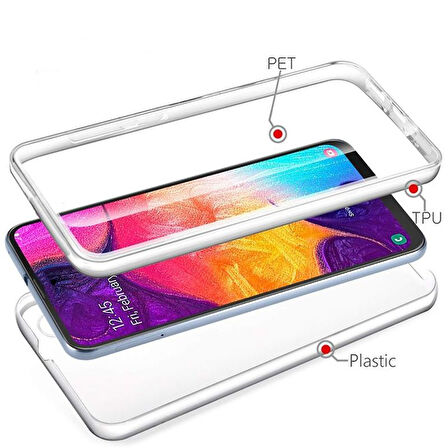 Gpack Samsung Galaxy A51 Kılıf Ön Arka Şeffaf Silikon Koruma