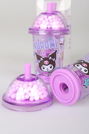 x Dekomus Lisanslı Kuromi Tek Bıçaklı My Mug Boncuklu Kalemtraş Tek Adet 