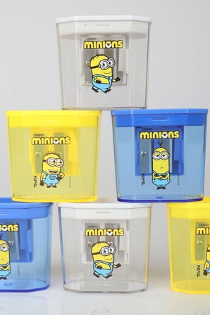x Dekomus Lisanslı Minions 2 Adet Çift Bıçaklı Kalemtraş