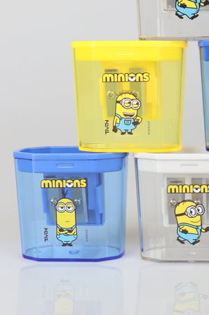 x Dekomus Lisanslı Minions 2 Adet Çift Bıçaklı Kalemtraş