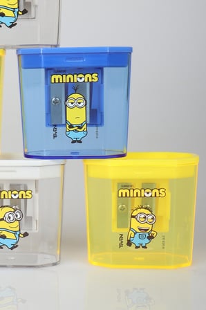 x Dekomus Lisanslı Minions 2 Adet Çift Bıçaklı Kalemtraş