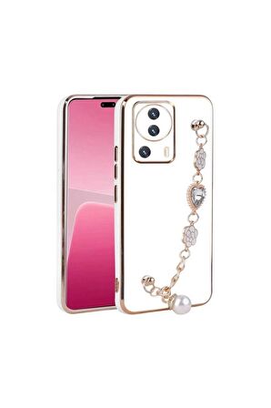 Xiaomi Mi 13 Lite ile Uyumlu Kılıf El Tutamaçlı Kamera Korumalı Kadın Telefon Kılıfı Kapak