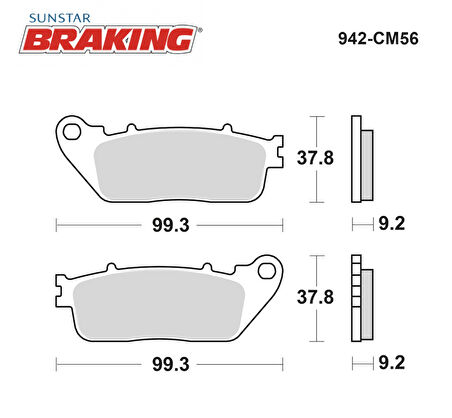 SİNTERLİ ARKA FREN BALATASI / HONDA / VFR 1200 F / 1200cc / ARKA  / 2010-2011-2012-2013-2014-2015-2016