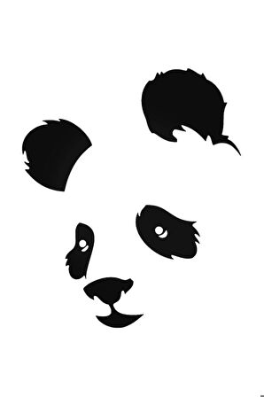 Panda Oto Motor Laptop Duvar Folyo Sticker 20 X 22 Cm