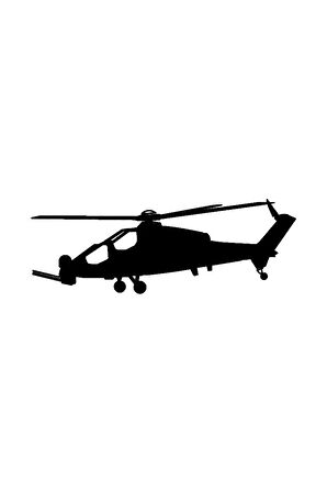 Atak Helikopter Oto Motor Laptop Duvar Folyo Sticker 10x4 Cm