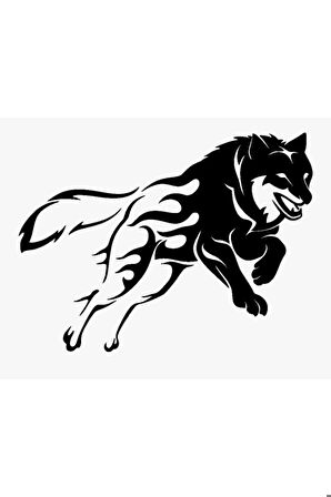 Alevli Kurt Oto Motor Laptop Duvar Folyo Sticker 100 x 70 cm