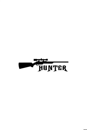 Tüfek Hunter Oto Sticker Siyah 30 x 9 cm Aracınıza Yeni Bir Tarz Katın  Uyumlu