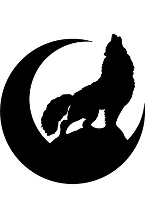 Hilal İçinde Bozkurt Sticker (Oto-Motor-Laptop-Duvar-Dekor) 20 x 20 cm