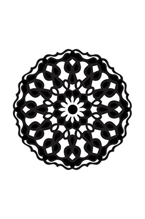 Çiçek Deseni (Oto-Motor-Laptop-Duvar-Dekor) (Tip 9) 20 x 20 Cm