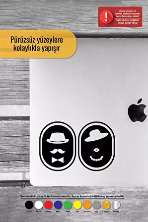 Bay Wc Kapısı - Araç, Oto, Laptop, Duvar Uyumlu Sticker 15*10 Cm