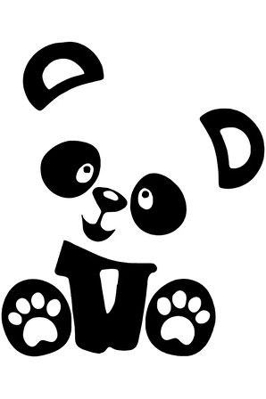 Sevimli Panda Sticker 10 X 12 Cm