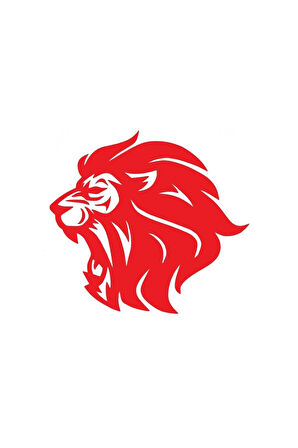 Aslan Tasarımlı Sticker (Oto-Motor-Laptop-Duvar-Dekor) 30 x 27 cm