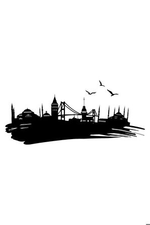 Istanbul Silueti Tip 1 40x20 Cm