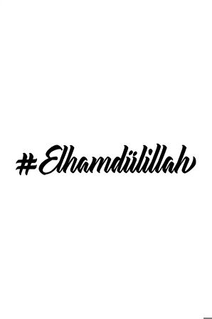 Special| Elhamdürüllah araç oto sticker-çıkartması */*.-*Siyah 30 x 6 cm