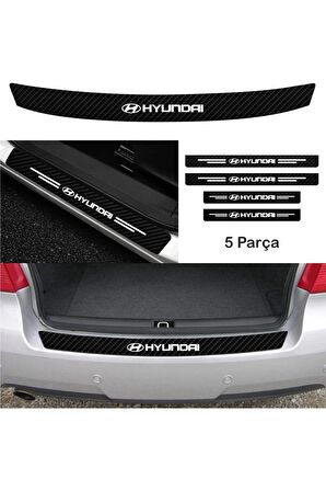 Özel Tasarım Hyundai Accent Bağaj Ve Kapı Eşiği Karbon Sticker (set)