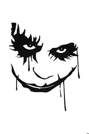 Joker Yüzü Maske Oto Motor Laptop Duvar Folyo Sticker 100 X 120 Cm