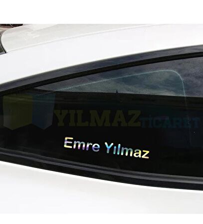 kişiye özel hologram yazı ad soyad 50*8 / 2 ADET