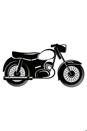 Klasik Motosikletler Model 3 Oto Sticker 25 x 12 Cm
