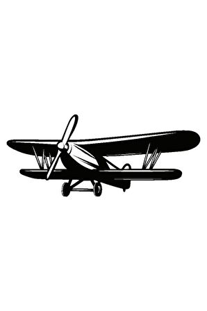 Pervaneli Uçaklar Oto Motor Laptop Duvar Folyo Sticker (TİP 8) 10x4 Cm