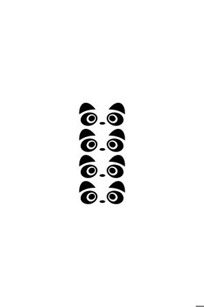 Sevimli Panda Oto Motor Laptop Duvar Folyo Sticker 100 x 220