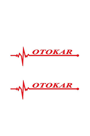 Nabız Ritm Oto Cam yapışkan arma Otokar 30 X 8 CM