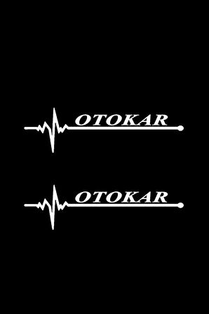 Nabız Ritm Oto Cam yapışkan arma Otokar 30 X 8 CM