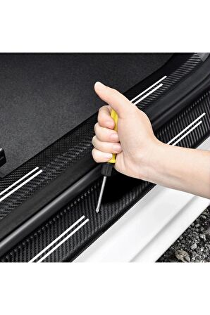 Citroen C3 İçin yeni uyumlu Aksesuar Oto Kapı Eşiği Sticker Karbon 4 Adet
