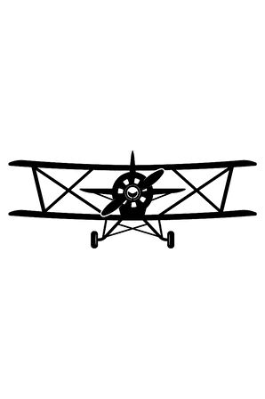 MS - Pervaneli Uçaklar Model 11 araç oto sticker-çıkartması | 25 x 10 Cm