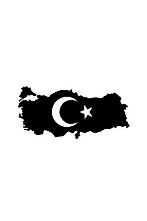 Türkiye Haritası Sticker (Oto-Motor-Laptop-Duvar-Dekor) 10 x 5  cm