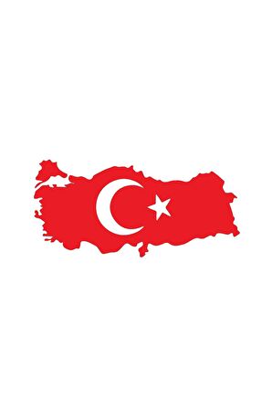 Türkiye Haritası Sticker (Oto-Motor-Laptop-Duvar-Dekor) 10 x 5  cm